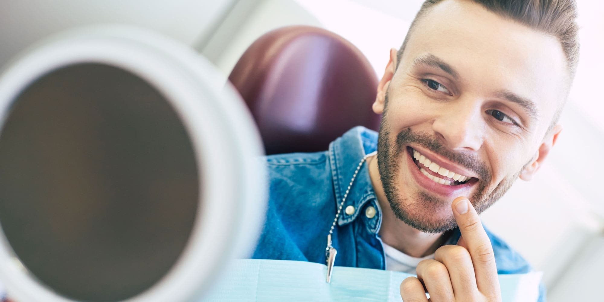 tooth extraction patient smiling